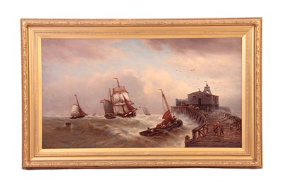 Lot 289 - DAVID HORATIO WINDER OIL ON CANVAS. Stormy...