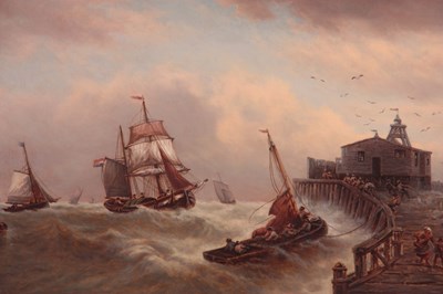 Lot 289 - DAVID HORATIO WINDER OIL ON CANVAS. Stormy...
