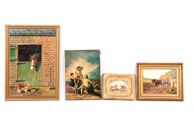 Lot 307 - A SELECTION OF SIX MODERN OIL PAINTINGS one by...