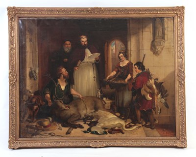 Lot 314 - A LARGE 19TH CENTURY OIL ON CANVAS. Interior...