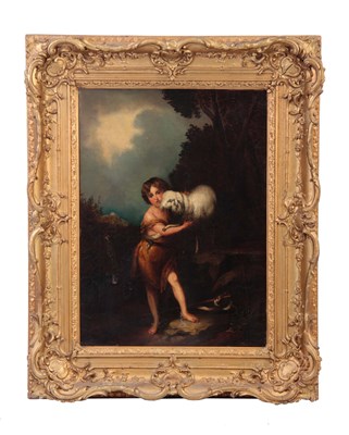 Lot 329 - A 19TH CENTURY OIL ON CANVAS. The Infant St....