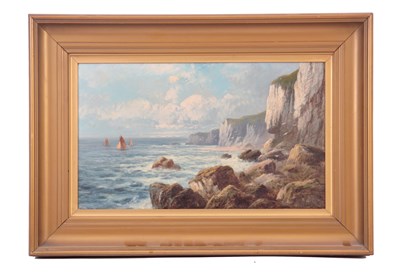 Lot 333 - FRANK HIDER 1861-1933 OIL ON CANVAS. Coastal...