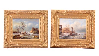 Lot 337 - D. VELDT PAIR OF 20TH CENTURY OILS ON PANEL....