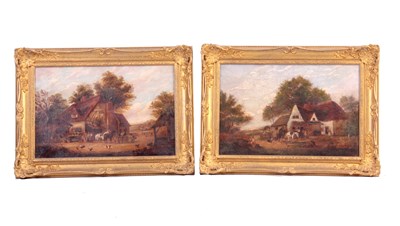 Lot 340 - A PAIR OF 19TH CENTURY OIL ON CANVAS' of...