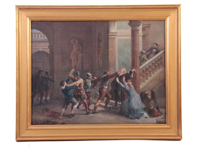 Lot 360 - LOUIS HAGHE 1806-1855 WATERCOLOUR. An interior...