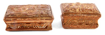 Lot 543 - TWO 18TH CENTURY ROCOCO GILT METAL SNUFF BOXES...