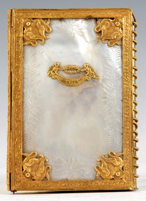 Lot 565 - AN EARLY 19TH CENTURY FRENCH MOTHER OF PEARL...