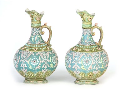 Lot 146 - A PAIR OF CONTINENTAL LARGE BULBOUS PORCELAIN...