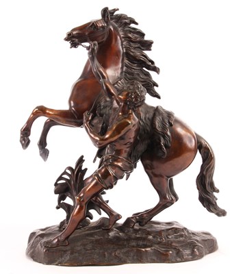 Lot 637 - A LATE 19TH CENTURY PATINATED BRONZE MARLEY...