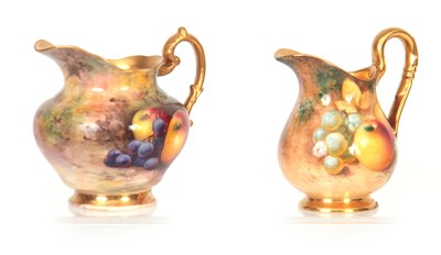 Lot 33 - H. PRICE. A ROYAL WORCESTER CREAM JUG of fancy...