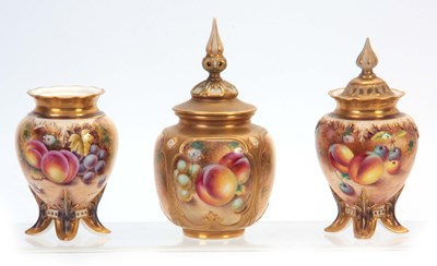 Lot 41 - ROBERTS. A ROYAL WORCESTER SMALL OVOID...