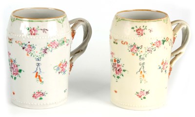 Lot 123 - A PAIR OF 18TH CENTURY FAMILLE ROSE CHINESE...