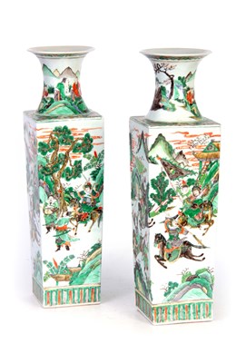 Lot 127 - A PAIR OF 19TH CENTURY CHINESE FAMILLE VERTE...