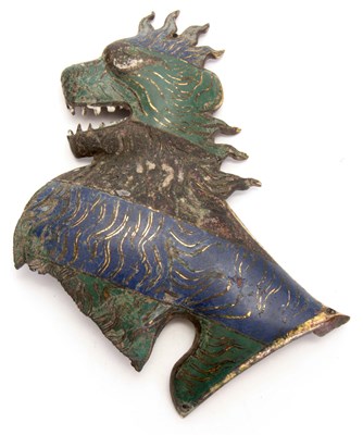 Lot 185 - A RARE MING DYNASTY CHINESE CLOISONNE MOUNT...