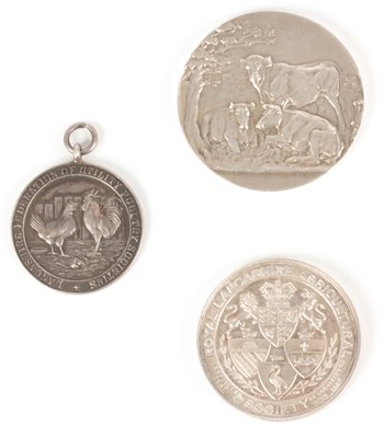 Lot 249 - A COLLECTION OF THREE SILVER AGRICULTURAL...