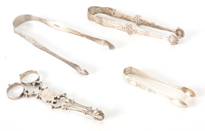 Lot 252 - A COLLECTION OF SILVER SUGAR TONGS to include...