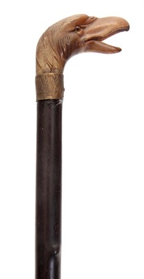 Lot 376 - A 19TH CENTURY GENTLEMANS RHINO HORN HANDLED...