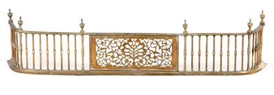 Lot 400 - AN 18TH CENTURY BOW-FRONTED BRASS HEARTH...