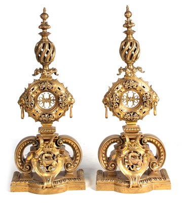 Lot 407 - AN IMPRESSIVE PAIR OF MASSIVE 19TH CENTURY...