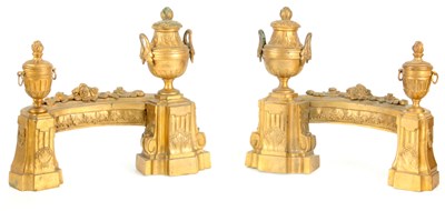 Lot 411 - A PAIR OF LATE 19TH CENTURY ADAM STYLE FIRE...