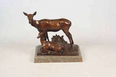 Lot 454 - A VERY LARGE ART DECO PATINATED BRONZE...