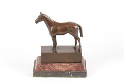 Lot 460 - A 20TH CENTURY BRONZE SCULPTURE OF A HORSE...