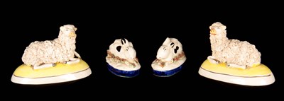 Lot 48 - A PAIR OF 19TH CENTURY STAFFORDSHIRE HOLLOW...