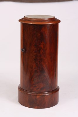 Lot 903 - A MID 19th CENTURY FLAMED MAHOGANY CYLINDRICAL...