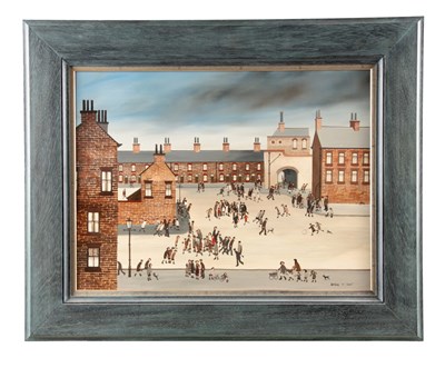 Lot 569 - BRIAN SHIELDS (BRAAQ) 1951-1997 OIL ON BOARD...