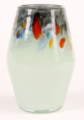 Lot 1 - A SMALL OPALESCENT ART GLASS VASE of bulbous...