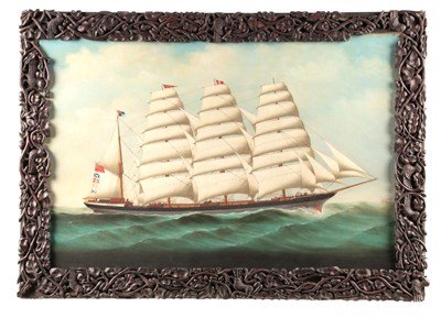 Lot 571 - 19TH CENTURY OIL ON BOARD Maritime picture of...