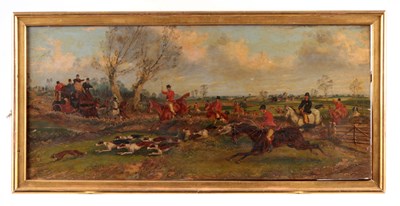 Lot 572 - HENRY ALKIN 19TH CENTURY OIL ON WOOD PANEL Fox...