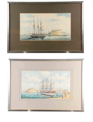 Lot 608 - ALDO M. GALEA Maltese b.1953. TWO WATERCOLOURS...