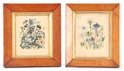 Lot 623 - A PAIR OF EARLY 19TH CENTURY FLOWER SPRAY...