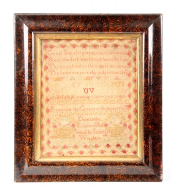 Lot 632 - A 19TH CENTURY NEEDLEWORK SAMPLER by ISABELLA...