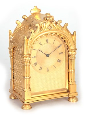 Lot 644 - VINER, LONDON A SMALL REGENCY ORMOLU MANTLE...