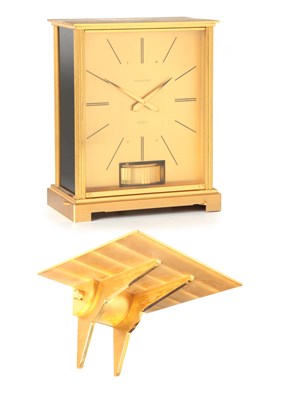 Lot 646 - A JAEGER LECOULTRE EMBASSY ATMOS VII CLOCK the...