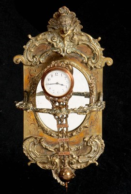 Lot 650 - A LATE 19TH CENTURY SWINGING MYSTERY CLOCK...