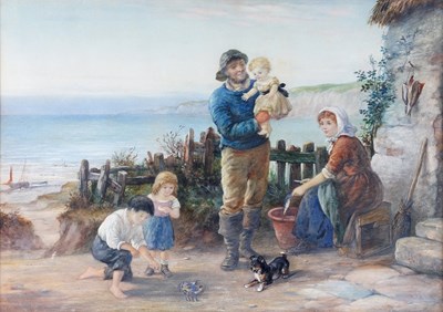 Lot 353 - GEORGE DRUMMOND WATERCOLOUR "The Fisherman's...