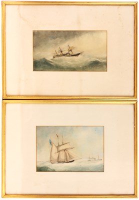 Lot 356 - TWO LATE 19th CENTURY WATERCOLOURS Steamship...