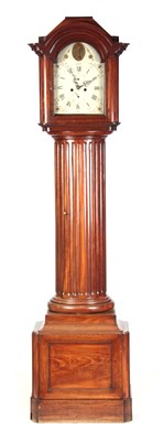 Lot 713 - AN UNUSUAL LATE GEORGE III MAHOGANY REEDED...