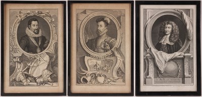 Lot 321 - A SET OF THREE 18TH CENTURY ENGRAVED PRINTS...