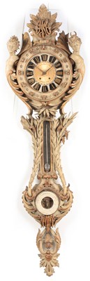 Lot 739 - AN UNUSUAL LATE 19TH CENTURY CARVED CLOCK...