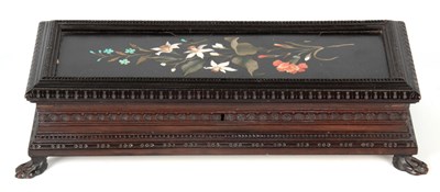 Lot 762 - A 19TH CENTURY ITALIAN PIETRA DURA FLORENTINE...