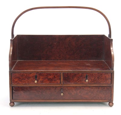 Lot 778 - A GEORGE III BURR YEW WOOD AND INLAID BOOK...