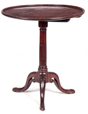 Lot 804 - A GEORGE III MAHOGANY TILT TOP OCCASIONAL...