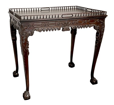 Lot 841 - A 19TH CENTURY MAHOGANY CHIPPENDALE STYLE...