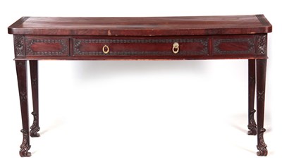 Lot 848 - A LATE 19TH CENTURY MAHOGANY SERVING TABLE...