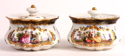 Lot 70 - A late 19th Century Meissen large INK WELL and...