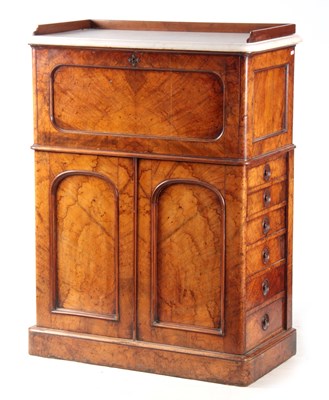 Lot 885 - AN UNUSUAL MID 19TH CENTURY BURR WALNUT...